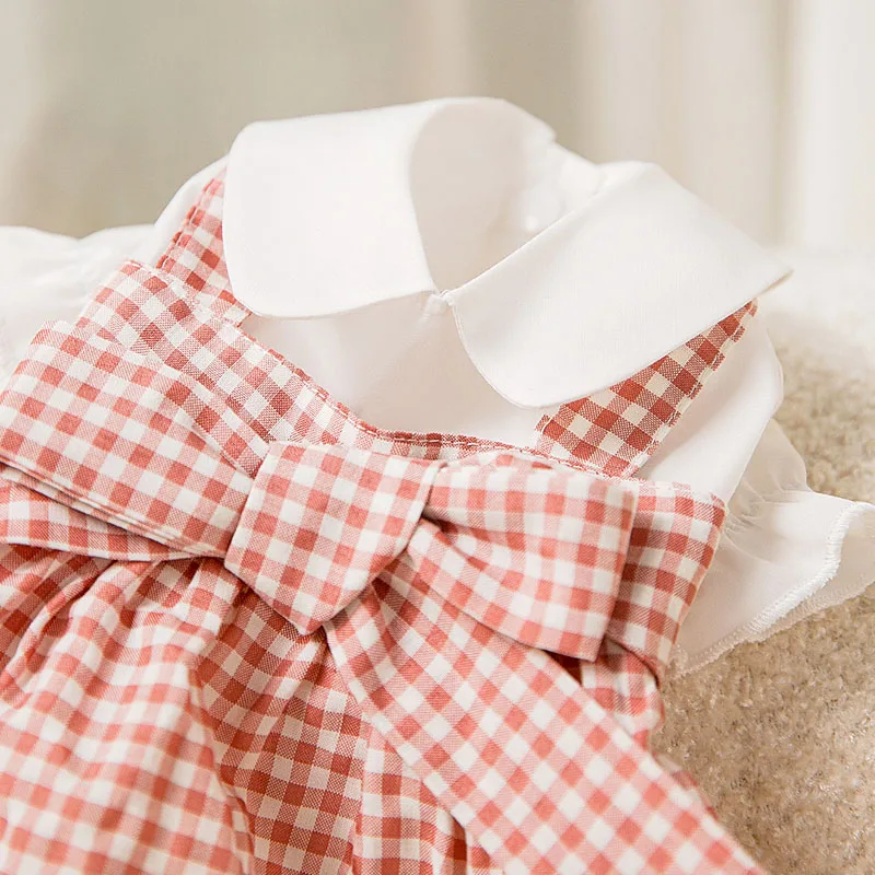 

Pet Bow Dog Skirt Summer Bichon Plaid Skirt Pomeranian Dress Beautiful Puppy Clothes Thin Dog Clothes Pet Supplies