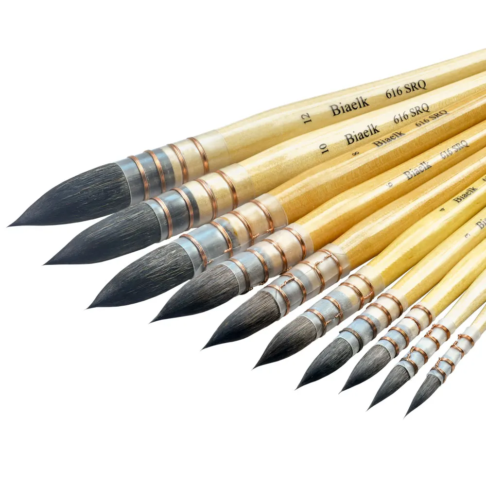 

1PC 616RQ Artist Squirrel Mix Hair Water Color Paint Art Supplies Brushes For Drawing