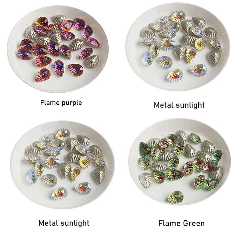 7.5x10mm Drop Pointed Bottom K9 Glass Nail Art Rhinestones Apply To DIY Manicure Decoration Accessories Gem