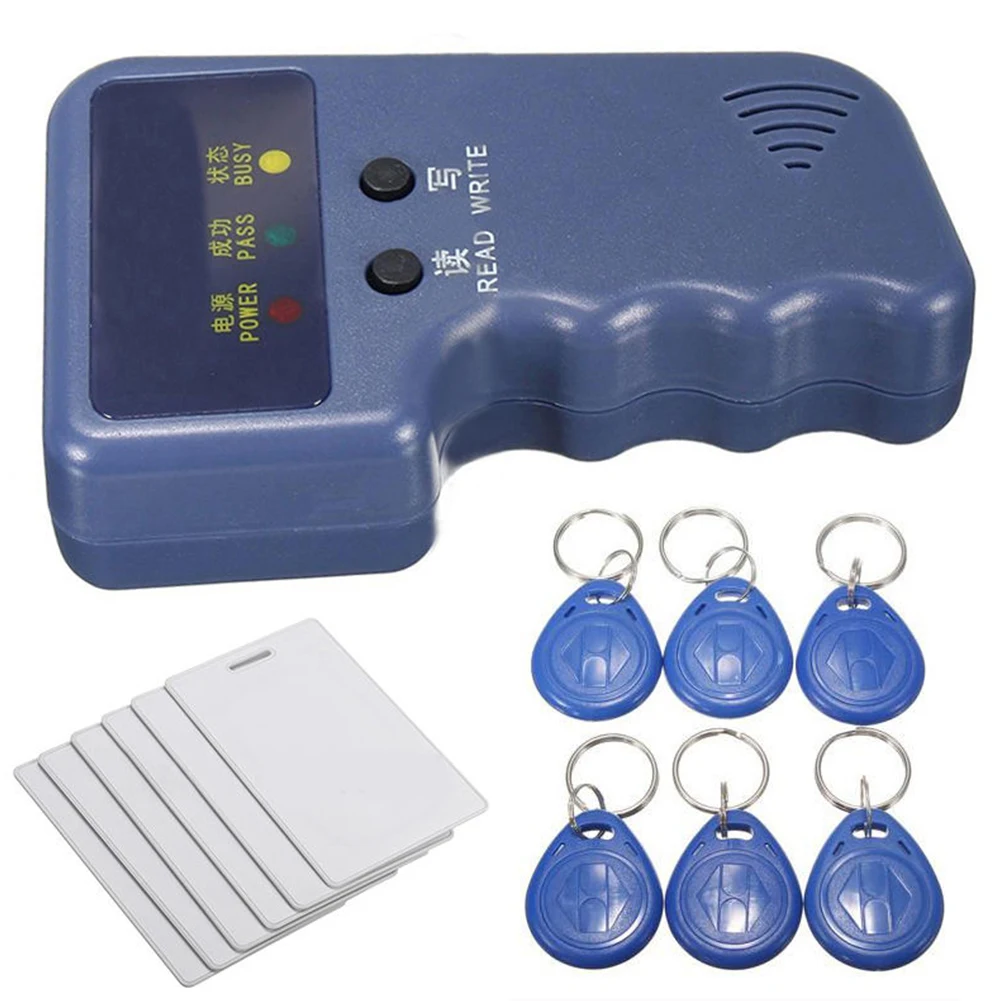 

New Wholesale Handheld 125KHz EM4100 RFID Copier Writer Duplicator Programmer Reader with Writable ID Keyfobs Tags Card