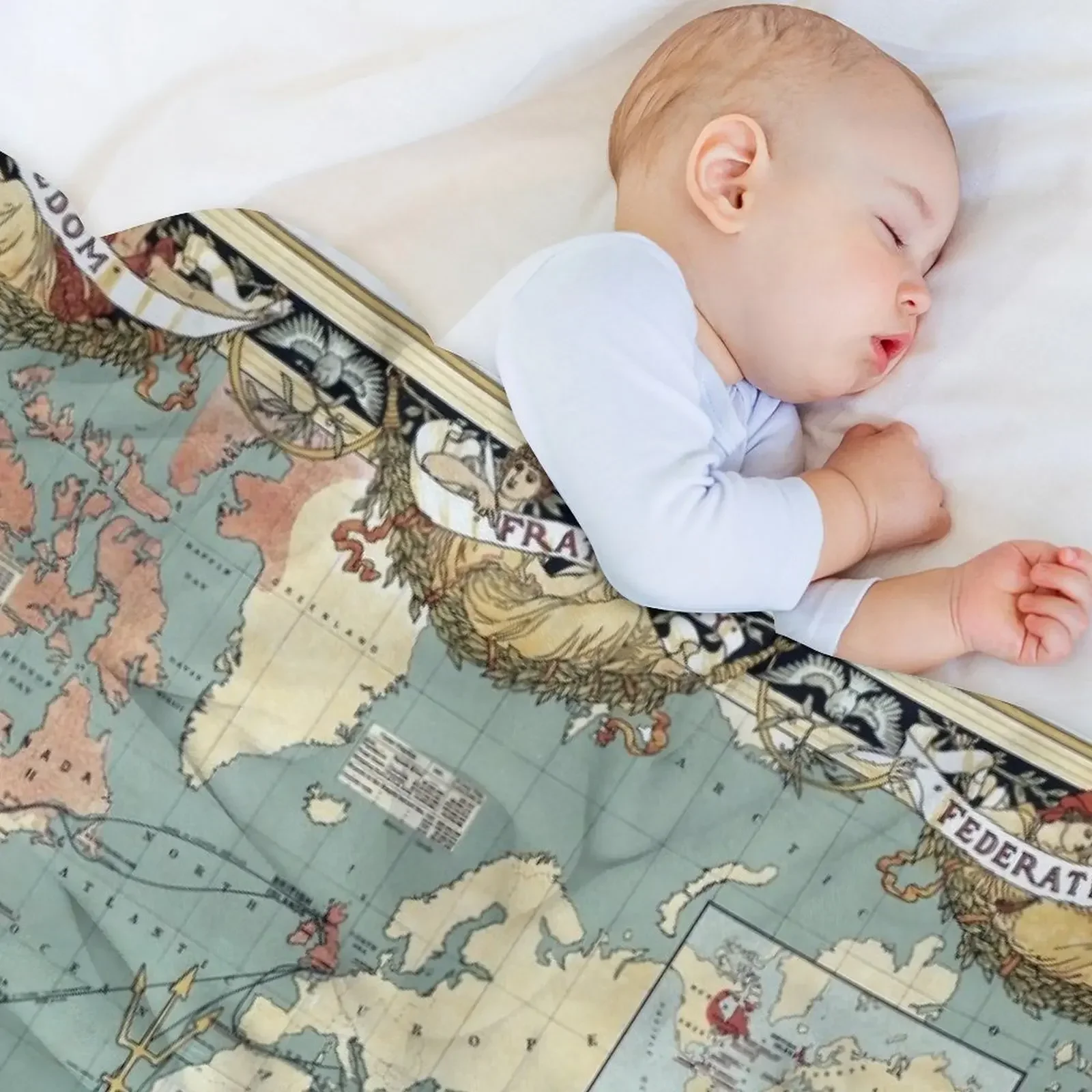 Карта Британской империи | Традиционное Мировое одеяло для зимних тепловых одеял