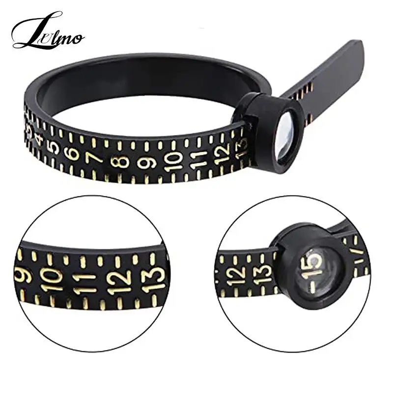 

Ring Sizer Measure With Magnifier Finger Gauge Genuine Tester Finger Coil Ring Sizing Tool UK/US/EU Size Measure Jewelry Tools