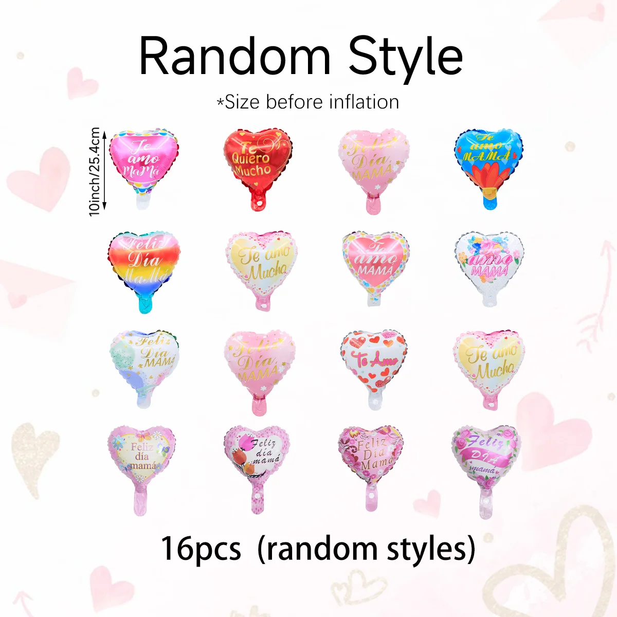 

Фольгированные шары в форме сердца 10 дюймов на День матери