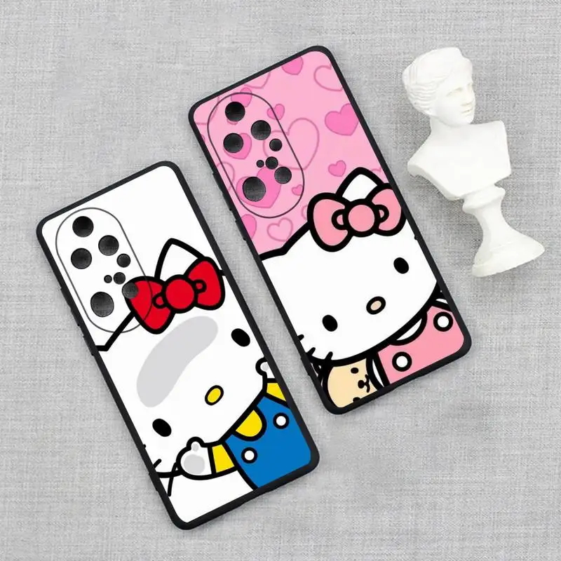 

Cute Sanrio hello kitty HelloKitty Phone Case For Huawei P20 P30 P40 P50 Lite E P Mate 50 40 30 20 Pro Soft Cover