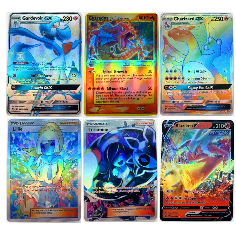

27 Styles Pokemon Gyarados Charizard Pikachu Trainer Lillie Toys Hobbies Hobby Collectibles Game Collection Anime Cards