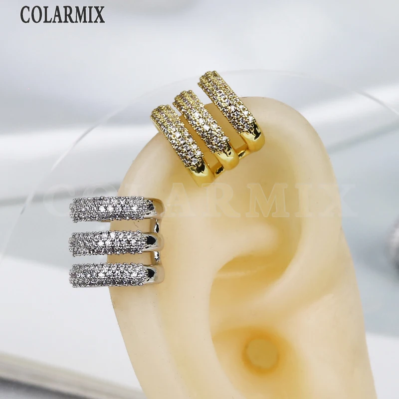 6 пар элегантных наушников с цирконием женские серьги-клипсы аксессуары простые