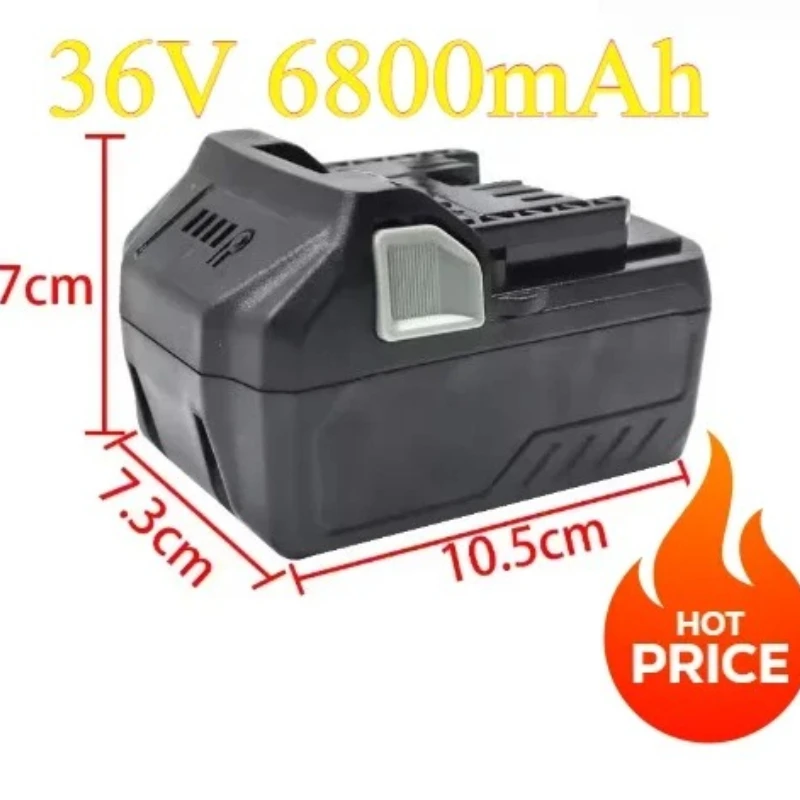 Фото Аккумулятор Li-ion 6.8Ач 18В/36В MultiVolt для замены Hitachi HiKOKI Metabo HPT BSL36A18 BSL36B18 для беспроводных электроинструментов с LED-индикатором №2