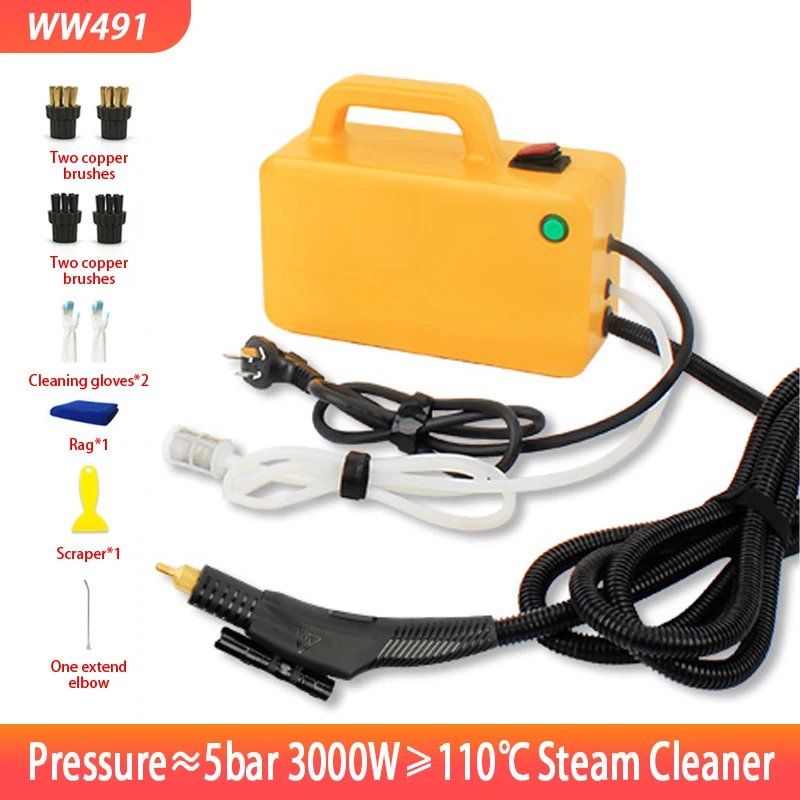 

3000W Automatic High Temperature High Pressure Steam Cleaner Pumping Sterilization Disinfector Kitchen Hood Car Steaming Cleaner