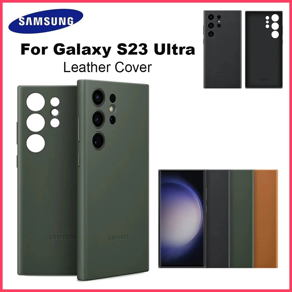 Оригинальный кожаный чехол для смартфона Samsung Galaxy S23 Ultra мобильный телефон из