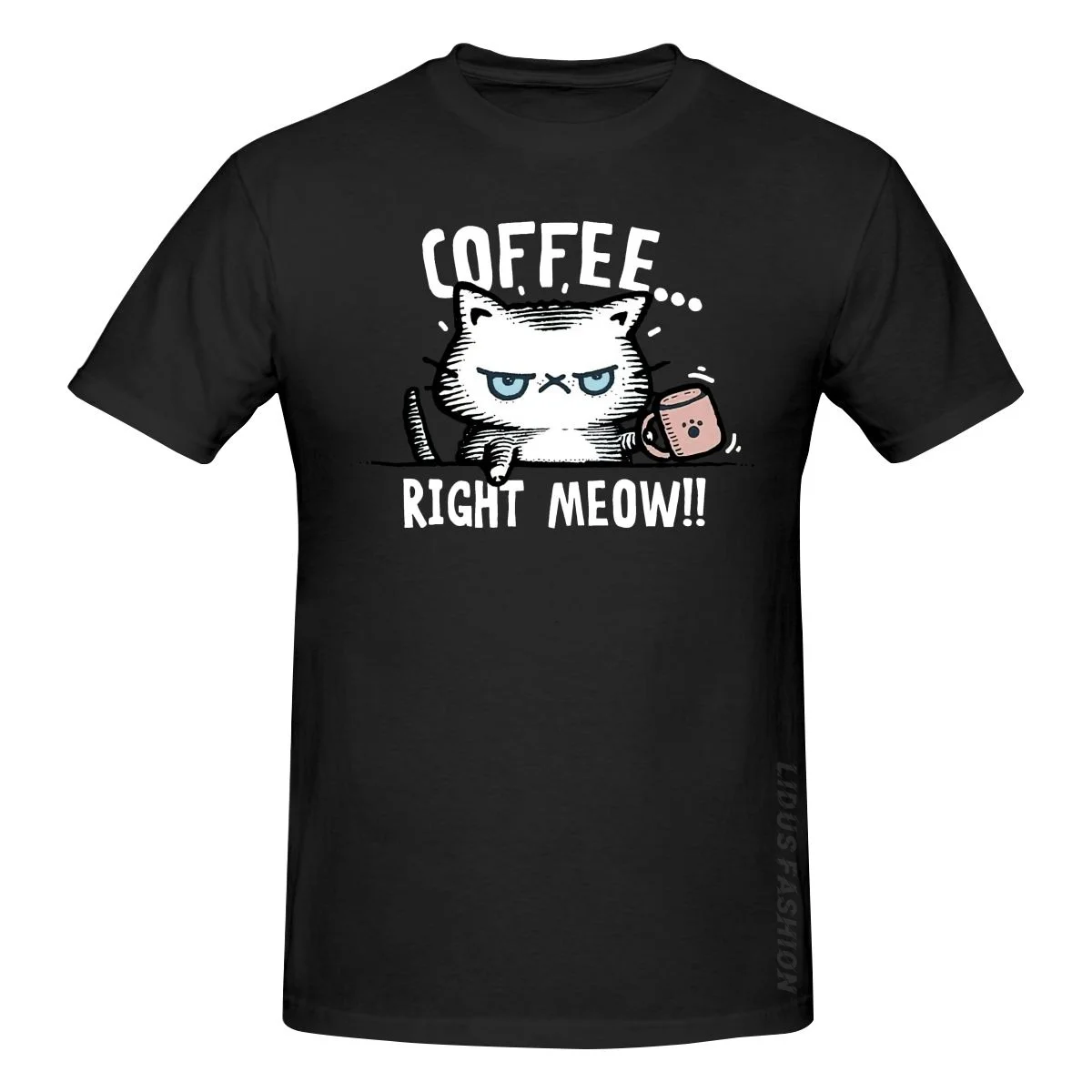 

Coffee Right Meow!! Cat T Shirt Clothing Graphics Tshirt Short Sleeve Sweatshirt undershirt Unisex T-shirt Tee