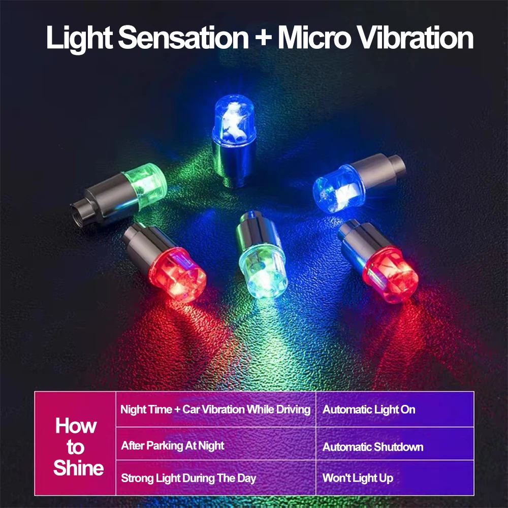 2 шт. велосипедные фонари датчик движения светодиодные дорожные MTB колпачки для