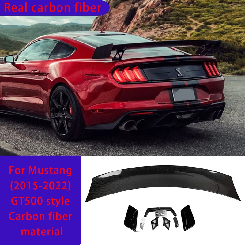 Подходит для Ford Mustang GT Спойлер из углеродного волокна дикая лошадь 2015-2022 GT500