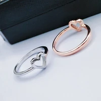 2022 new fashion rose gold color heart shaped wedding ring for woman dropshipping rings for women jewlery for women