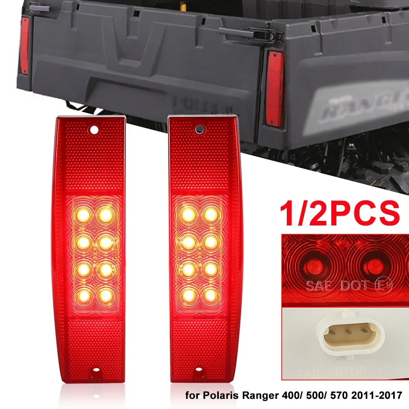

1/2pcs Led Brake Tail Lamp Running Light for Polaris Ranger 400/ 500/ 570/ 800 2011-2017