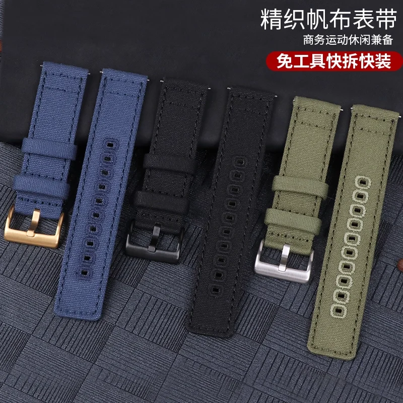 Фото Ремешок для часов Hamilton Khaki Field H70605731 H70605993 Seiko, спортивный ремешок для часов 18 мм, 20 мм, 22 мм, армейский зеленый нейлоновый холст, браслет №2