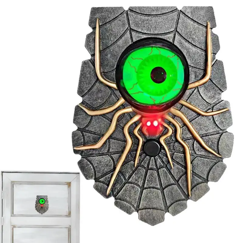 

Halloween One-eyed Doorbell Haunted Decoration Horror Props Glowing Eyeball Hanging Door Bell With Sound Hanging Doorbell