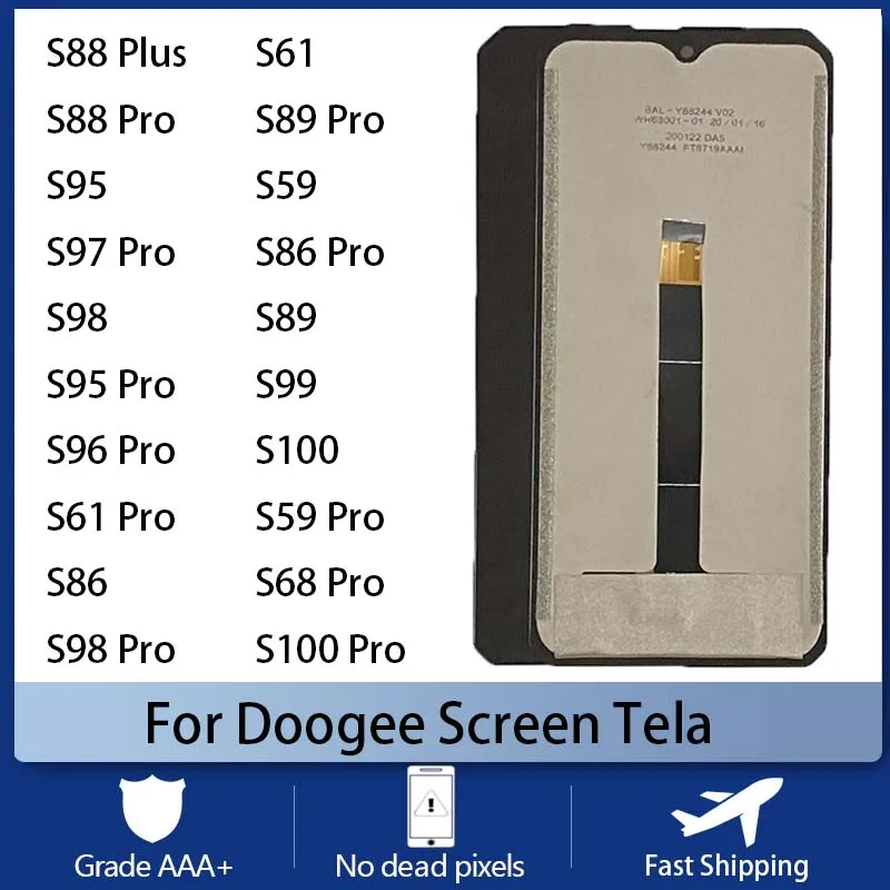 

For Doogee S98 S97 Pro Mobile Phone Screen Tela LCD Display Touch Screen S88 Plus S96 Pro LCD S95 S59 S86 S89 S68 Pro Tela LCD