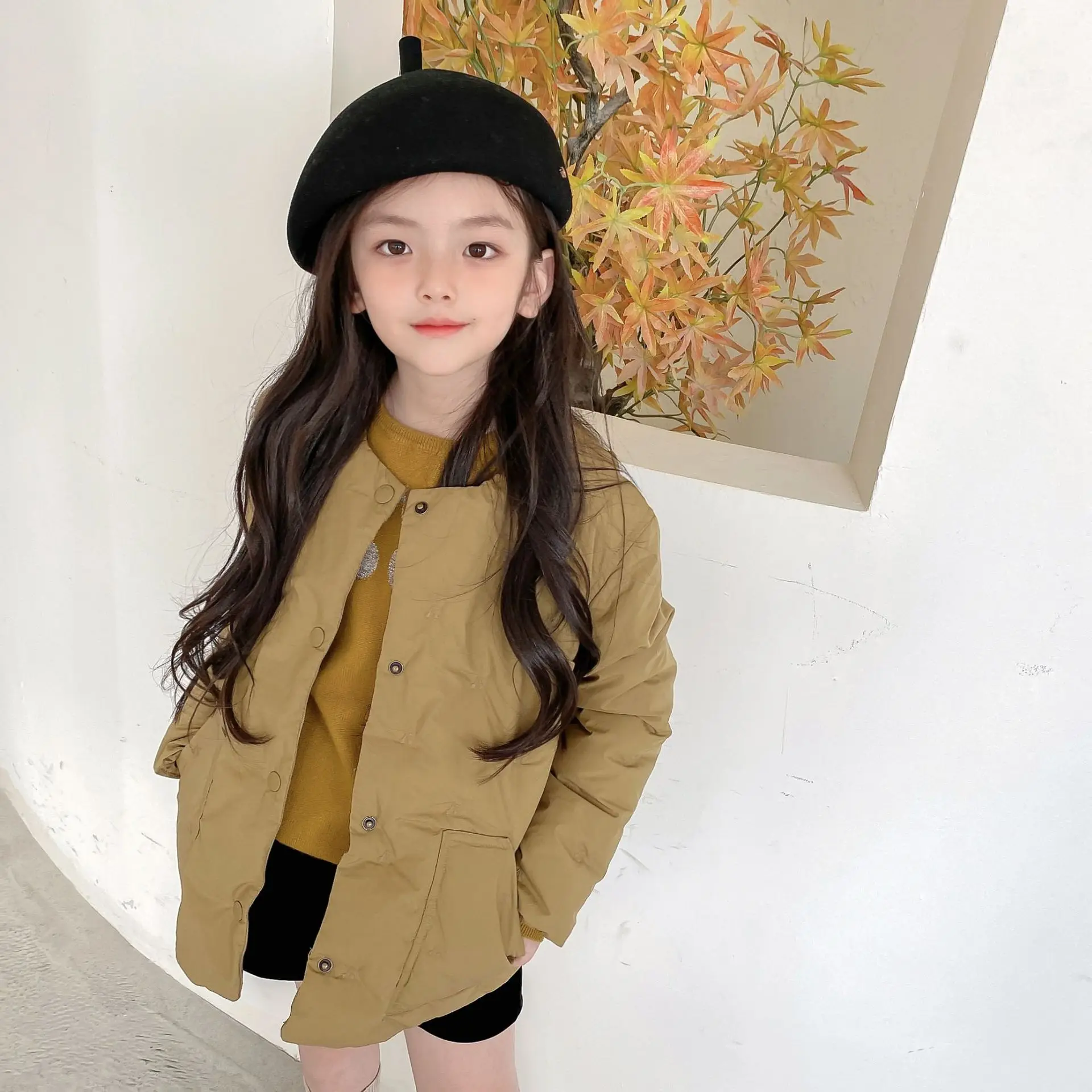 Per-sale (Shipment In Early November) 2022  BP Autumn Baby Girl Coat Cherry Embroidery Jackets Kids Boys Winter Parkas