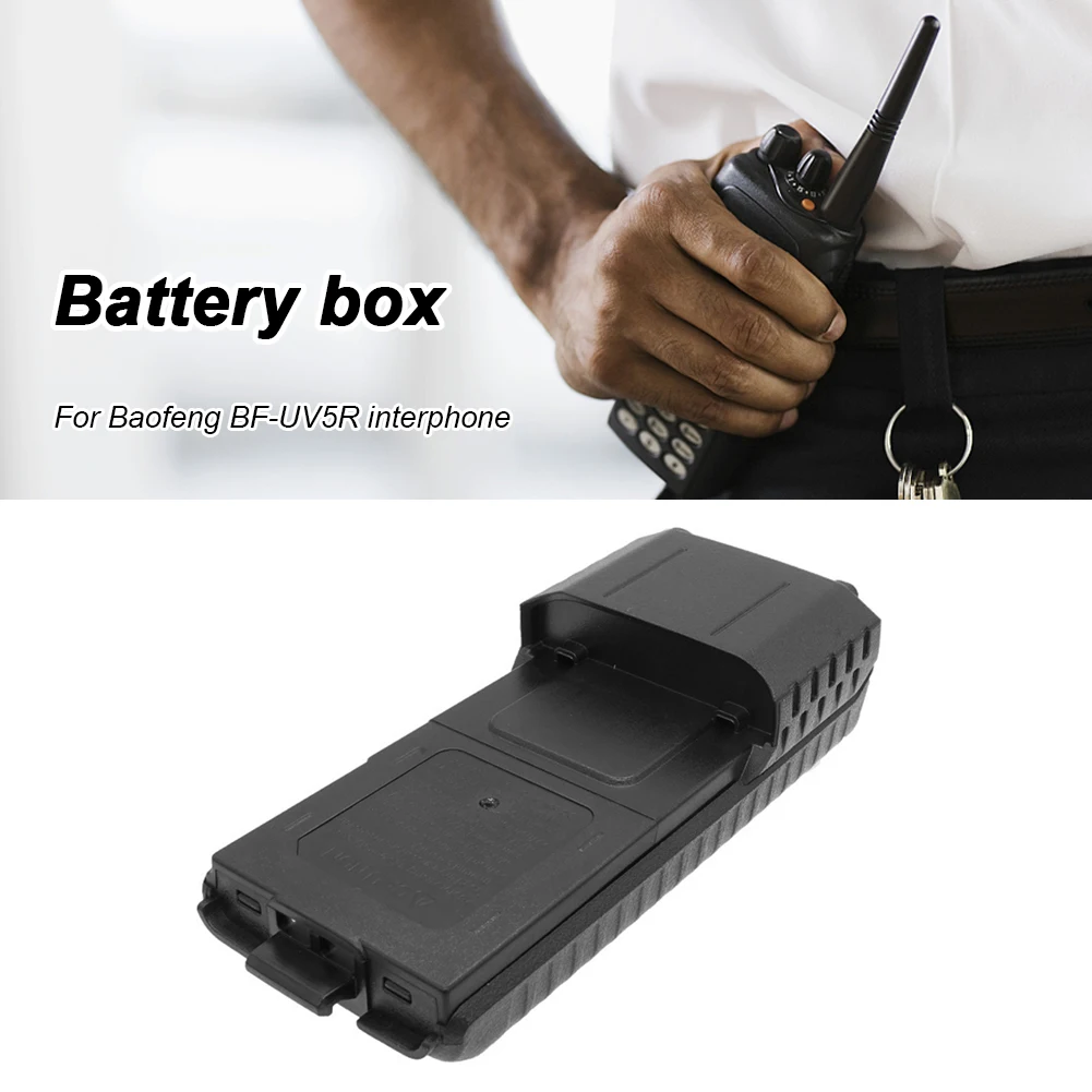 

Plastic Extended Battery Case Box Walkie Talkie Accessories Portable Battery Case Shell Box Replacement for Baofeng UV5R UV-5RE
