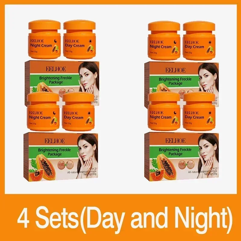 Удаление веснушек Папайя Дневной ночной крем Эффективная коррекция темных пятен