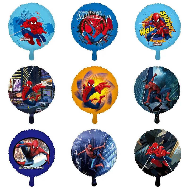 

50Pcs 18inch MARVEL Hero SpiderMan Foil Balloons Baby Shower Boy Birthday Party Decoration Helium Balls Cartoon Kids Toys Gift