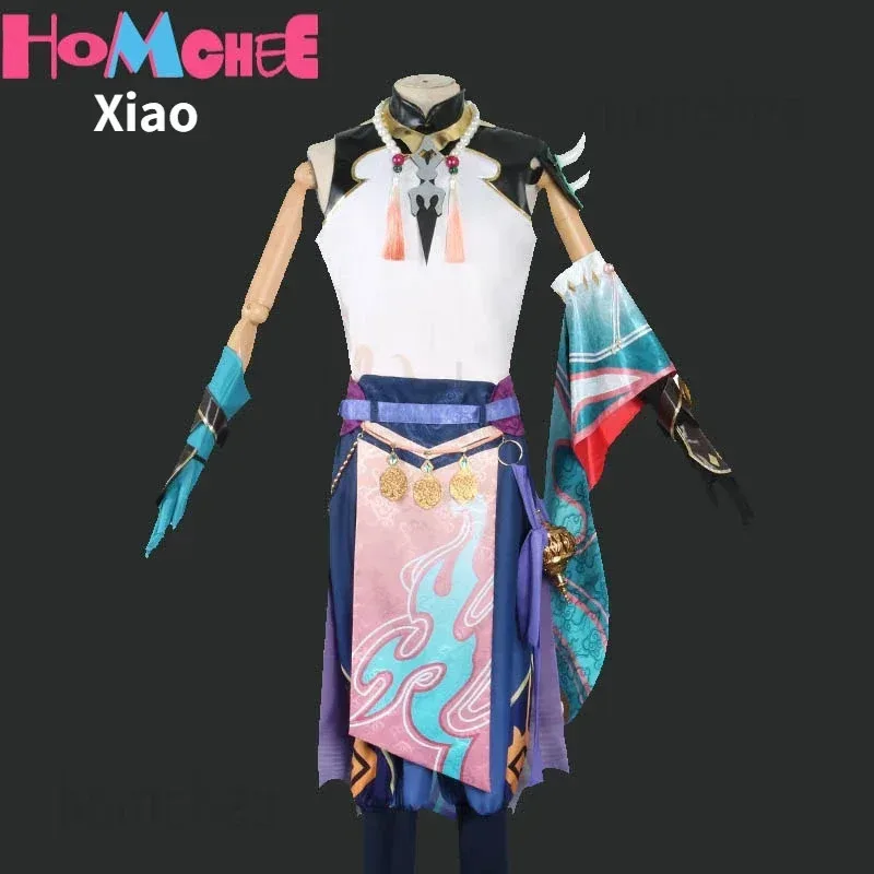 Фото Homchee COS Xiao Impact Косплей Костюм Платье Парик Маска Vestido Одежда Полный комплект для XM19 №1