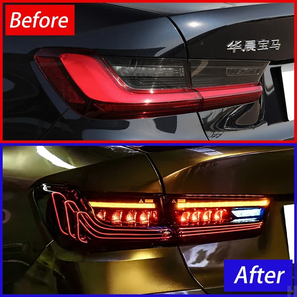 Для BMW 3 серии G20 G28 320i 325i 330i 2020-2024 светодиодные задние фонари в сборе обновление 4