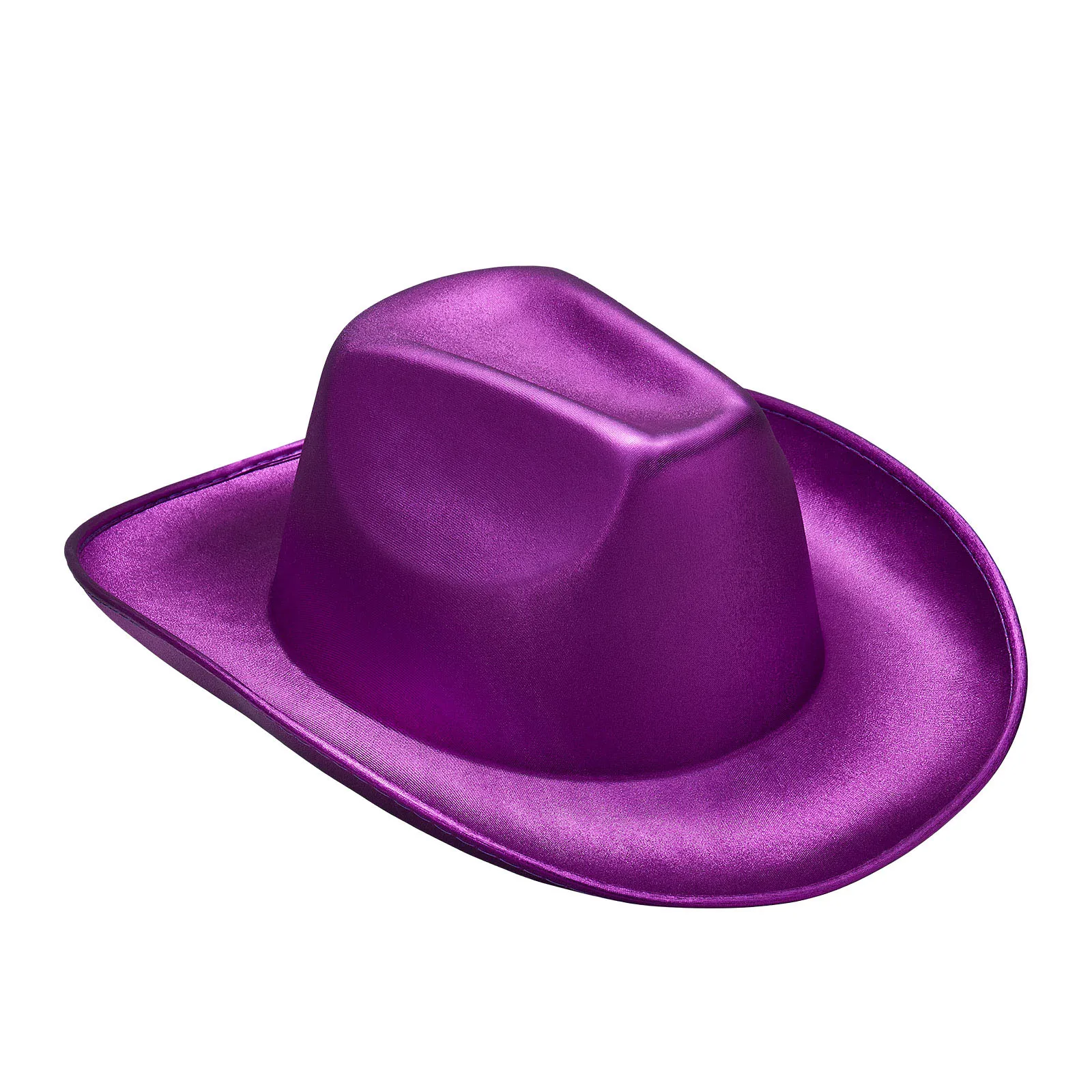 

Adult Western Cowboy Hat Solid Color Glitter Cowgirl Hat Women Men Wedding Carnival Rave Party Costume Accessories Hat
