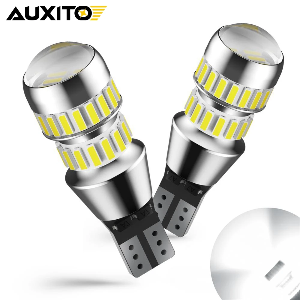 

AUXITO 2X T15 W16W Светодиодные лампы Canbus 921 912 T15 Бесмислое резервное освещение Автомобильный фонарь заднего хода 6000k Белые автомобильные фонари 12 В