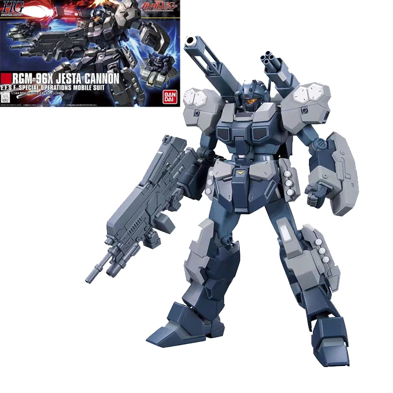 

Bandai Genuine Gundam HGUC 1/144 RGM-96X JESTA CANNON Gunpla Assembled Model Kit Anime Action Figure Toys Gift For Children