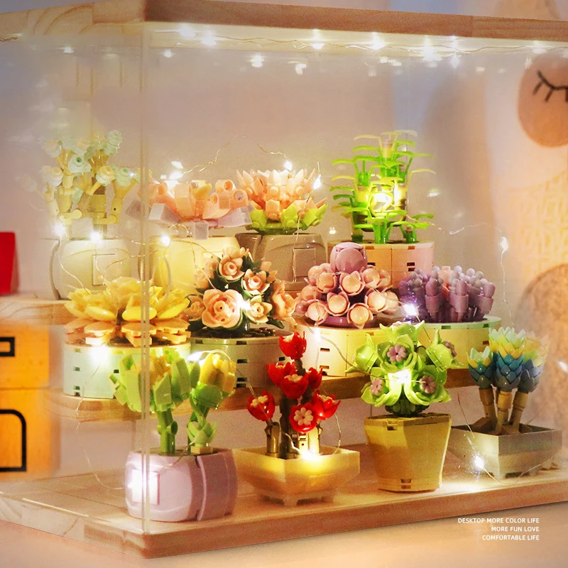 Цветочный букет Fomantic строительные блоки кирпичи Аниме фигурки игрушки набор по