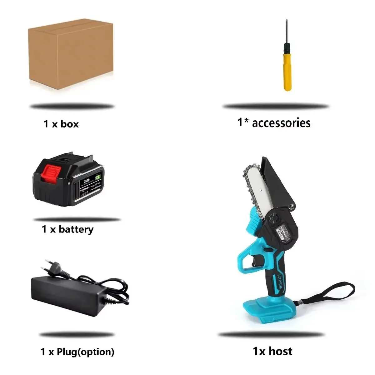 

Электрическая цепная пила WOYOFADA 4 дюйма, аккумуляторная, беспроводная