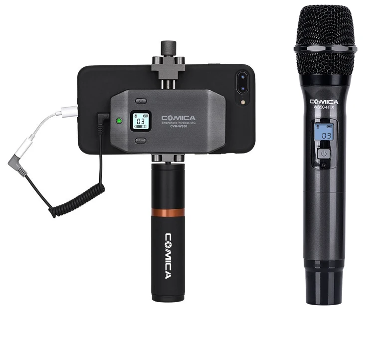 

COMICA Professional 6-Channels smartphone wireless microphone with ordinary grip for Mobile Video