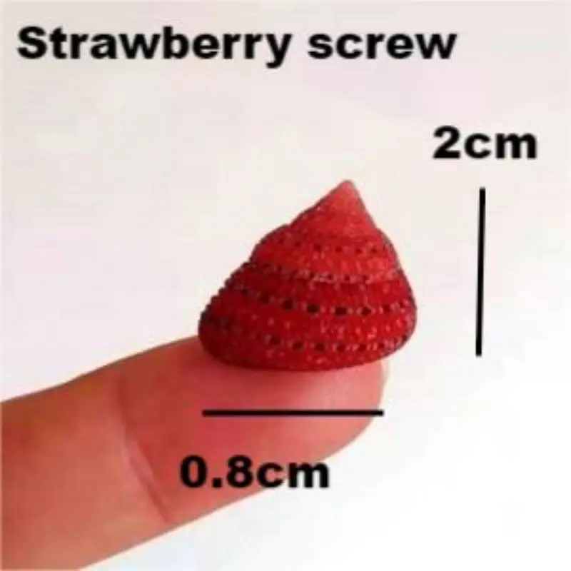 1Pcs Full Strawberry Bell Snail About 2cm Specimen Shellfish Ornaments Fish Tank Decoration Small Bean Replacement Shell