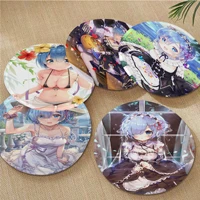 re zero anime simplicity multi color dining chair cushion circular decoration seat for office desk seat mat