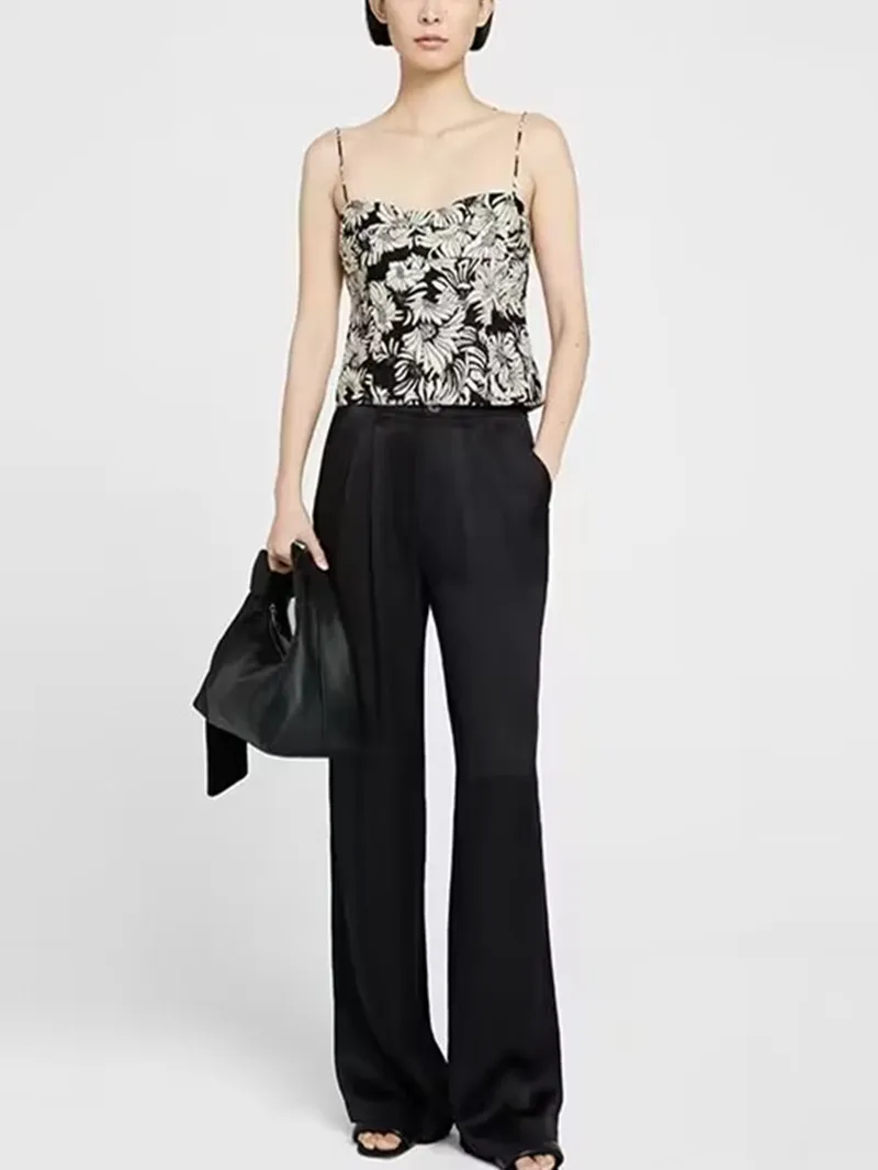 

Женский топ на бретельках с принтом, тонкая винтажная кофта с открытой спиной