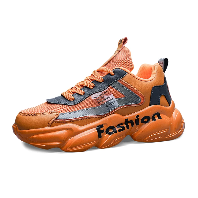 

Men Women Unisex New Fashion Casual Sport Shoes Male Female Breathable Trendy PU Leather Joined Mesh Cloth Shoe Leisure Sneakers