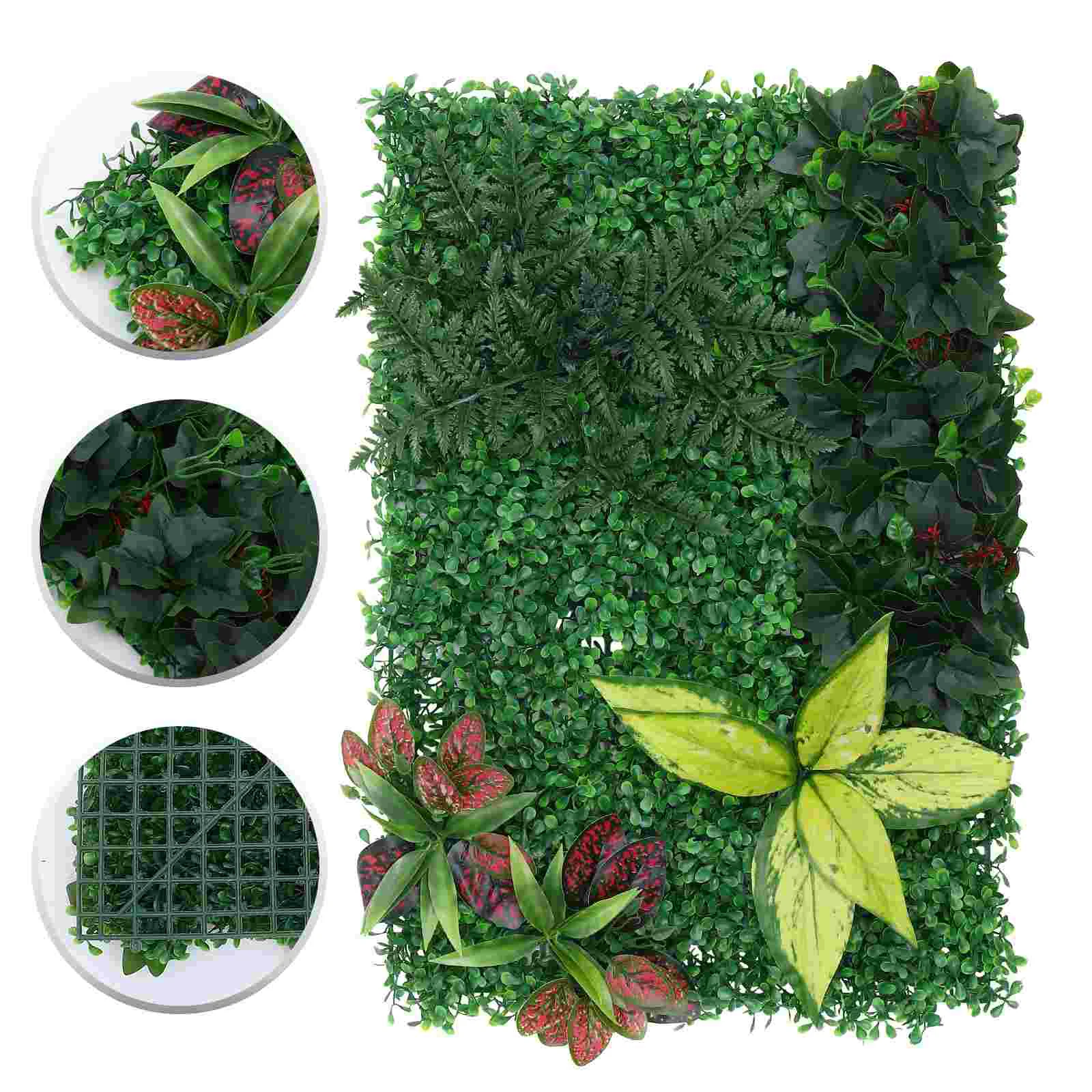 

Grass Wall Panels Artificial Boxwood Panel Hedge Greenery Fence Backdrop Faux Fake Plant Topiary Screening Privacy Green