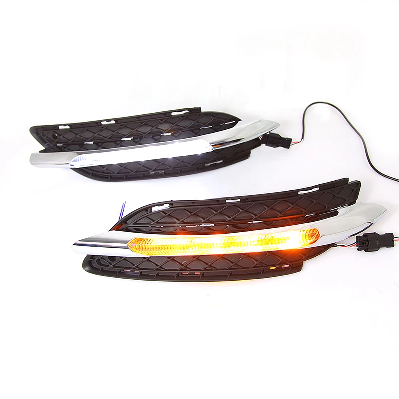 2 шт. светодиодные DRL дневные ходовые огни с желтой функцией указателей поворота