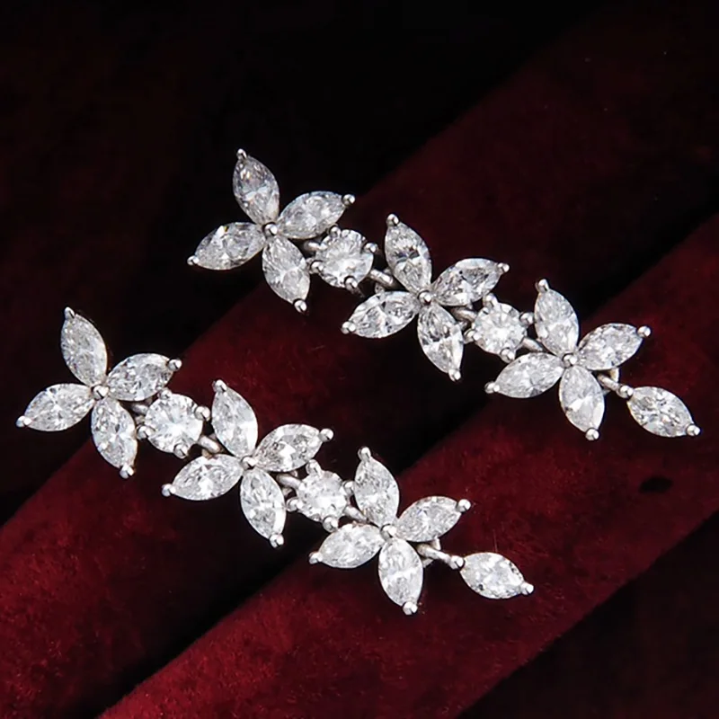 

Ne'w 2021 New Women's Earrings Simple Stylish Design Bridal Wedding Drop Earrings Fancy Girls Gift Statement Jewelry Wholesale
