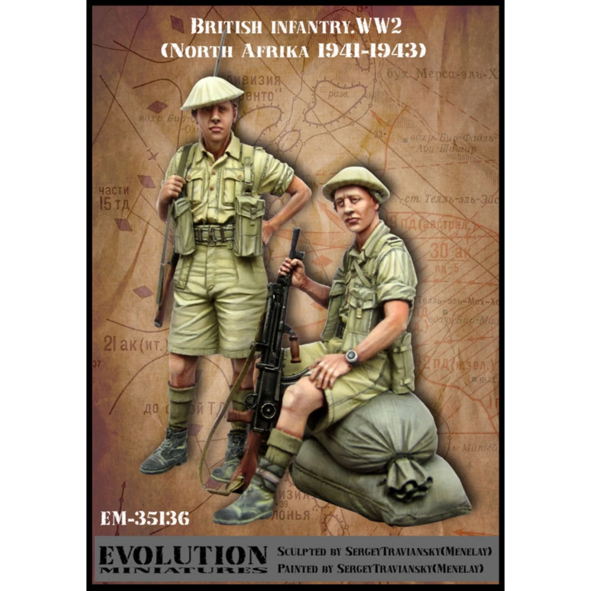 Фото 1/35 фигурка из смолы, неокрашенная модель, военная тема, британская пехота в разобранном виде и неокрашенная GK №1