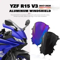 motorcycle sport windshield double bubble windscreen deflector visor viser for yamaha yzf r15 v3 0 yzfr125 2017 2018 2019 2020