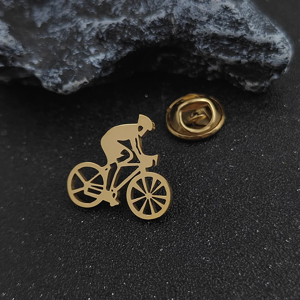Мужская/женская брошь в форме велосипеда