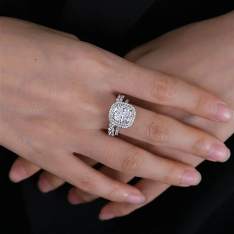 Бесплатная доставка новый модный роскошный объемный комплект из стерлингового