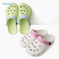 hole shoes summer sandals womens indoor home non slip slides eva hollow garden shoes breathable outdoor beach flat shoes