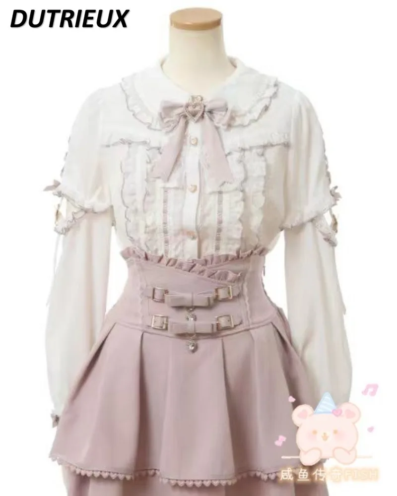 Новинка Весна-Осень кружевной топ с вышивкой в виде сердца жемчужинами съемный