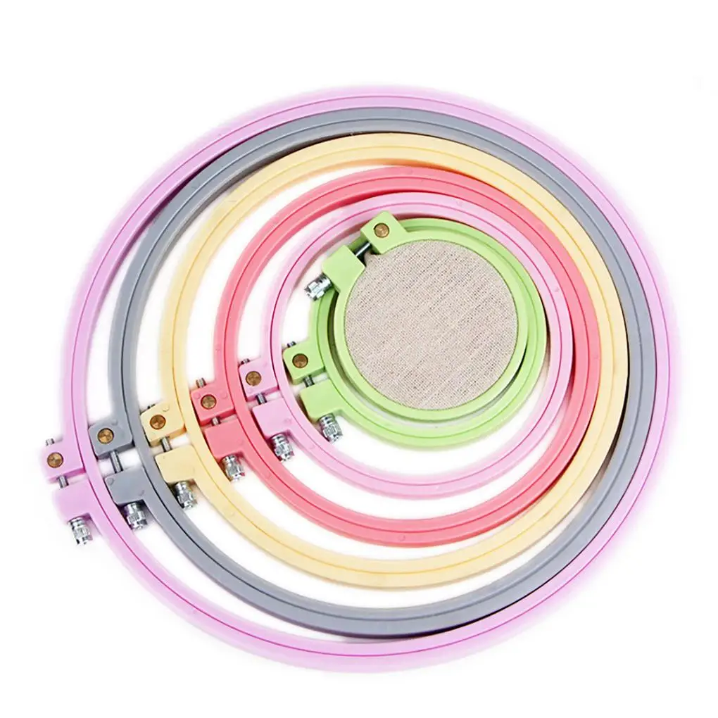 

6 Sizes Embroidery Frame Plastic Circle Cross-Stitch Hoop Ring Home Handmade DIY Embroidery Frame Embroidery Tool