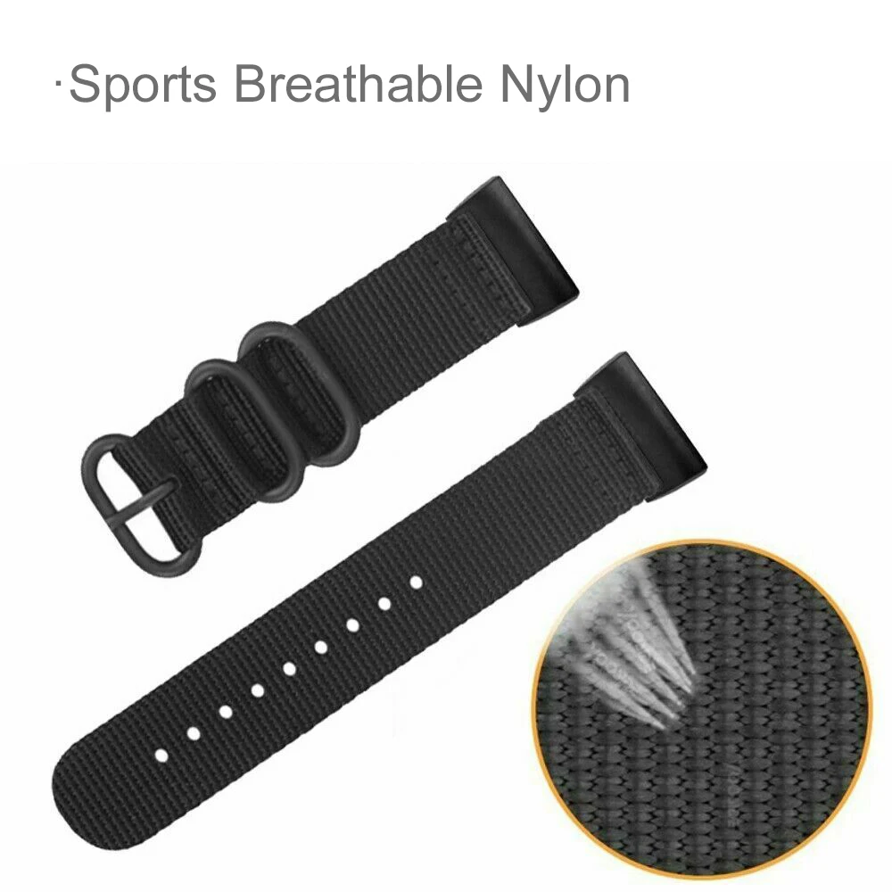 Sports Nylon Band Loop For Fitbit Charge 5 4 3 2 Watch Woven Bracelet Wrist Replacement For Fitbit Charge 3 4 se Strap