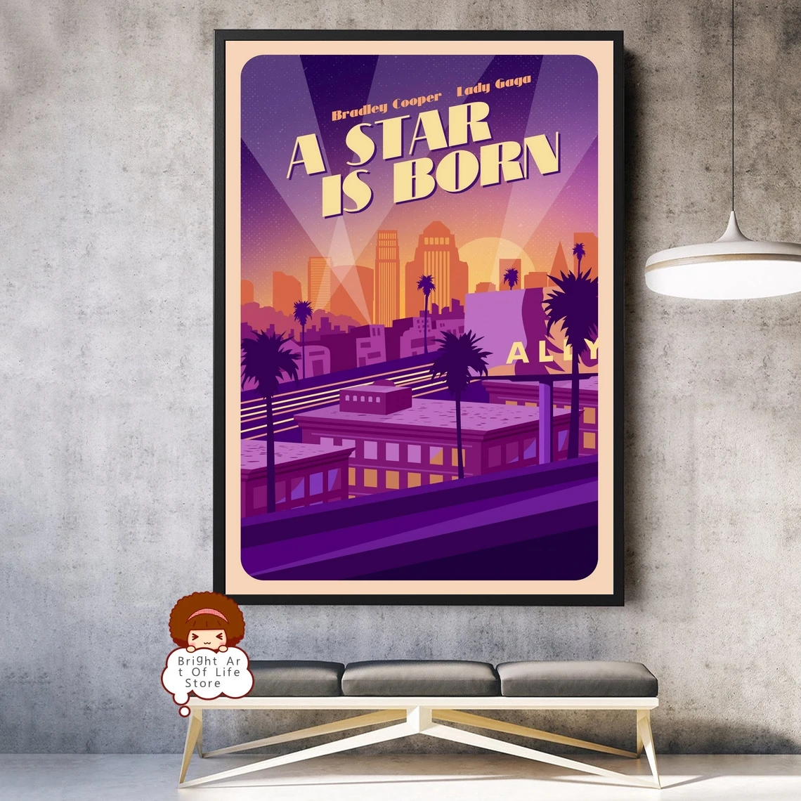 

A Star Is Born (2018) Movie Poster Classic Art Photo Canvas Print Home Decor Wall Art (Unframed)