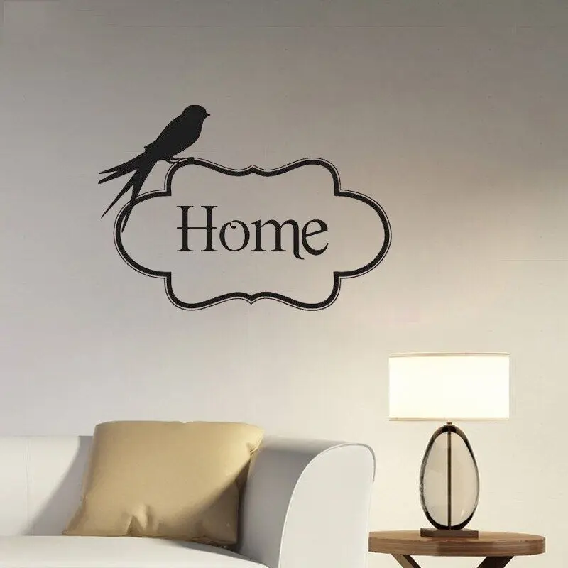 

Wall Decal Home with Cute Bird Wall Stickers Door Home Decor Vinyl Wall Mural Interior Modern Design Removable DIY ZW245